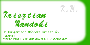 krisztian mandoki business card
